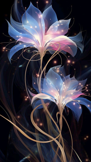 Stunning Flowers iPhone Wallpaper On Black