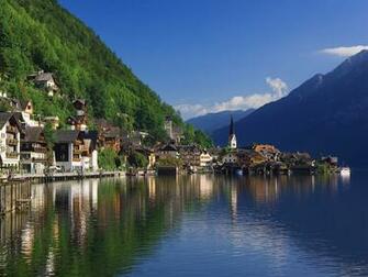 Lake Side Houses Wallpaper