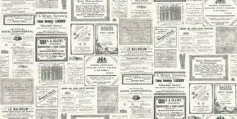 Wallpaper Black And White Amy Nurseries Fashion Newspaper Grape