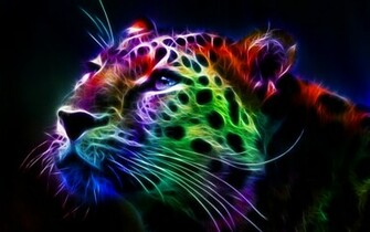 Fractal Leopard HD Desktop Background Wallpaper