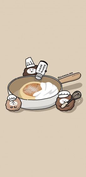 Kitchen Cute Food Wallpaper Doodle Patterns