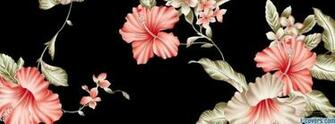 Wallpaper Floral Pink Black Cover Timeline Photo Banner For