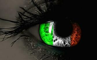 Amazing Irish Flag In Eyes HD Wallpaper For Desktop Background