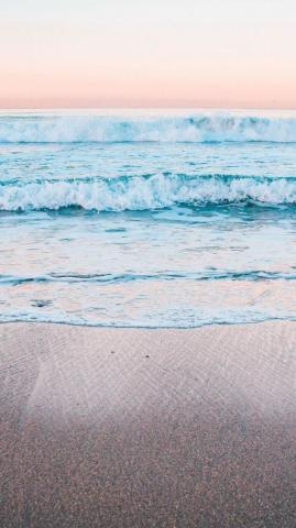 Calm Beach Sea Waves Peaceful Wallpaper