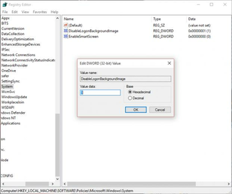 Disable Or Change The Sign In Background Image Windows