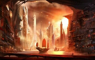 Wallpaper Fantasy City