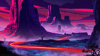 Night Beautiful Landscape Scenery Digital Art 4k HD Wallpaper