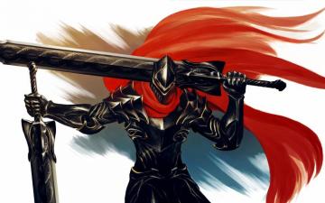 Armour Big Sword Warrior Overlord Anime Art