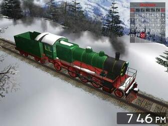 User Res Of Winter Train 3d Screensaver