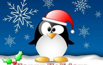Happy Penguin Wallpaper Stock Photos