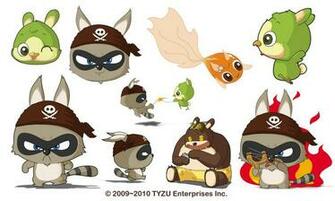 Poster Cute Cartoon Characters In Tyzu Wonder Jungle Pictures And