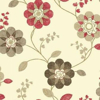 K2 Feature Wallpaper Angelina Red Cream At Wilko