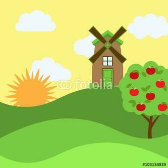 Vector Farm Themed Background Stok G Rseller Ve Telifsiz Vekt R