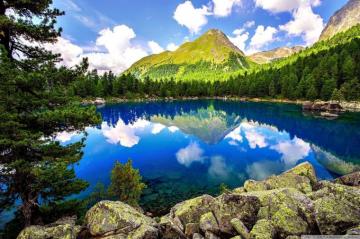 Spring Mountain Landscape 4k HD Desktop Wallpaper