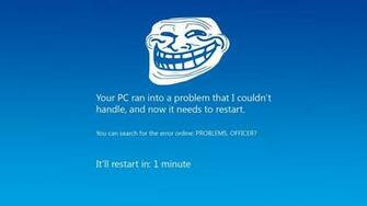 Blue Screen Windows Troll HD Wallpaper