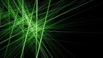 Green Flames Digital Art Lines Wallpaper