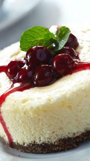 Wallpaper Cheesecake Cherry Jam Mint Food