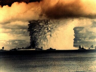Atomic Bomb Wallpaper Test Over Water Jpg X