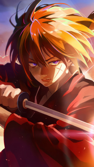 Kenshin Himura Katana Rurouni Anime 4k Wallpaper iPhone HD