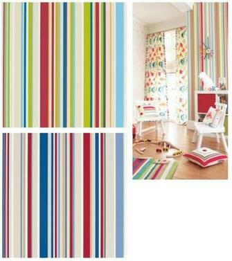 Just Kids Wallpaper Harlequin Rush Stripe