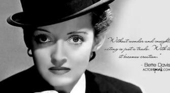 Wallpaper Bette Davis Quote On Acting With Photo Actorspeak