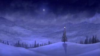 Christmas Tree Night Sky Scenery 4k Wallpaper iPhone HD Phone 8040h