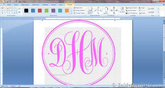 Create A Monogram Using Microsoft Word In My Own Style