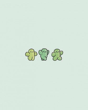 Cute Cactus iPhone Wallpaper