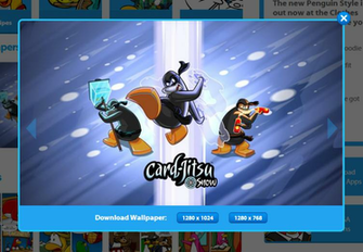 Penguin Cheats By Andybillson Club Card Jitsu Snow Wallpaper