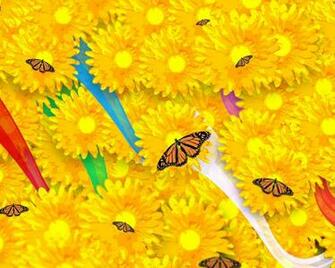 Flowers Wallpaper Yellow