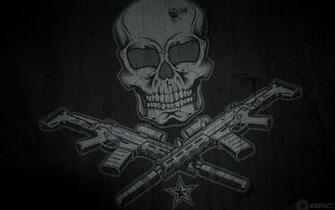 Skulls And Guns Wallpaper