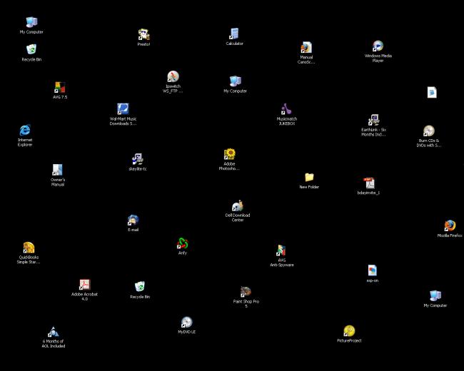 Fake Desktop Icons Wallpaper Background For