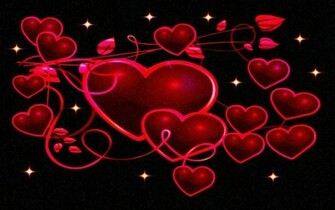 Corazones De Color Rojo Oscuro Wallpaper
