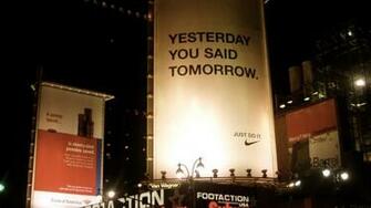 Nike Yesterday You Said Tomorrow Just Do It HD