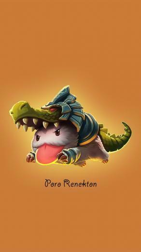 Renekton Poro Chibi Android iPhone Wallpaper Mobile Background