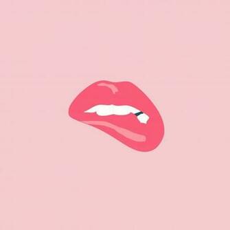 Lip Bite Pink Background Tap To See More Themed And Much