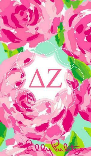 Delta Zeta Lilly iPhone Monogram Background