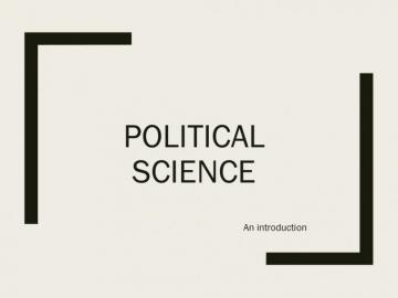 Political Science An Introduction Ppt