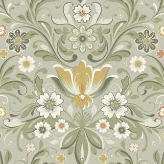 Vintage Floral Pattern Style Wallpaper