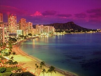 Waikiki At Dusk Hawaii Wallpaper HD