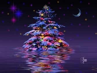 3d Christmas Tree Wallpaper Background