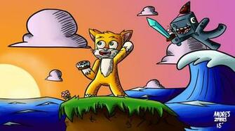 Stampycat And Iballisticsquid Wallpaper By Andreszayasartwork On