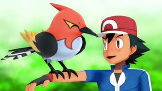 Ash And Fletchinder By Mmdsatoshi