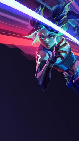 Neon Valorant Agent R Wallpaper