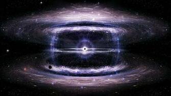 Black Hole Space Stars Circles Universe