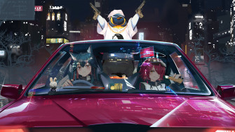 Anime Girls Car Driving Texas Exusiai Arknights Emperor 8k