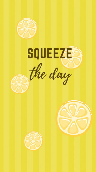 Squeeze The Day Lemon Themed Wallpaper In Background