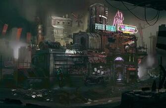 Sci Fi City Wallpaper Cyberpunk Art Inspiration Concept