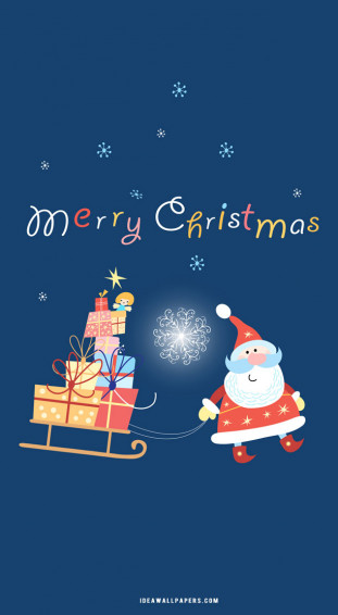 Cute Christmas Holiday Wallpaper Santa Is Coming Idea