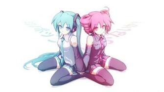 Vocaloid Hatsune Miku Kasane Teto Simple Background Utau